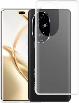 Image de Cazy Coque compatible avec Honor 200 Pro Coque en Silicone - Coque Flexible - Transparant
