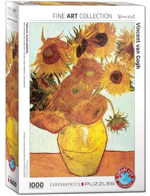 Immagine prodotto di Eurographics Puzzle Zwölf Sonnenblumen in einer Vase von van Gogh, 1000 Teile, 68 x 48 cm, 6000-3688
