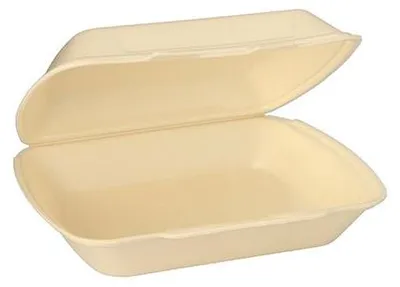 Produktbild von Menüboxen mit Klappdeckel, XPS ungeteilt 7,5 cm x 24,3 cm x 20,8 cm creme