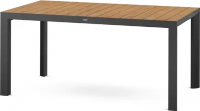 Produktbild von Siena Garden Silva Dining Tisch 160 x 90 cm - Aluminium (matt anthrazit) &Teak