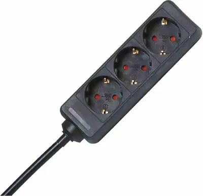 Obrázek produktu pro Kopp 128615005, 1,4 m, Vnitřní, Typ F, Černá, Červená, 3 AC zásuvky / AC zásuvek, 16 A