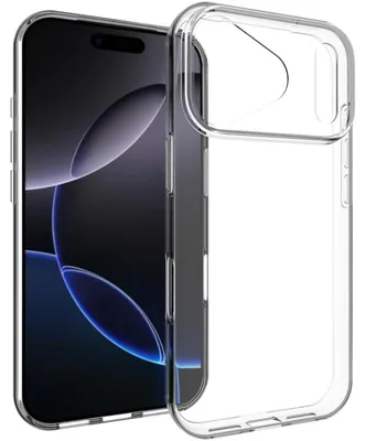 Produktbild von Mobigear Basics, durchsichtige iPhone 17 Hülle, flexibles TPU-Rückseitenetui – transparent