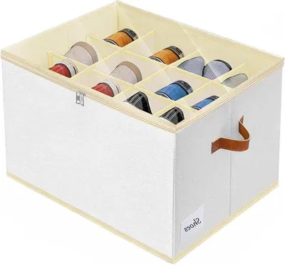 Image de Boîte à chaussures compacte à 12 compartiments, empilable, adaptée aux armoires