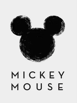 Produktbild von Disney Poster Micky Maus Grau und Schwarz - 610123 - 40 x 50 cm