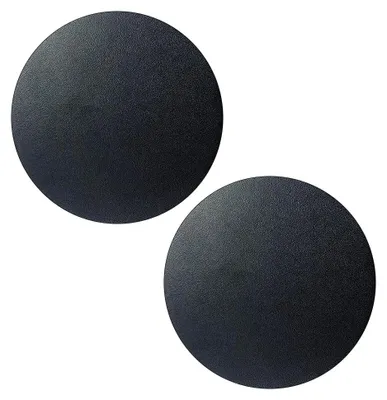 Lederuntersetzer, Schwarz, 10 Stück, Ø 10 cm, rutschfest