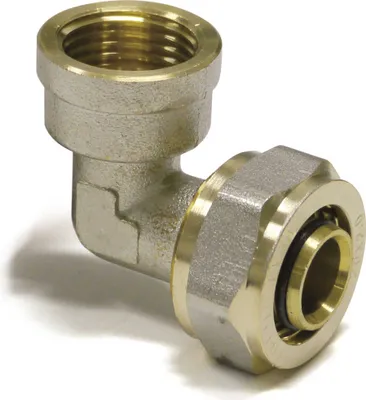 Produktbild von Pipetec Schraubfitting-Übergangswinkel mit Innengewinde 3/4" auf Alu-Verbundrohr 26 x 3 : 26 x 3 mm - 3/4 Zoll Größe: 26 x 3 mm - 3/4 Zoll