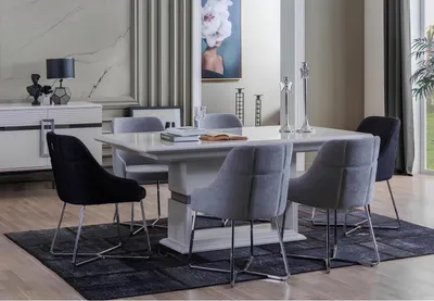 Produktbild von Exclusive Esszimmer Set Besteht aus 7tlg. Esstisch und 6x Stühle neu