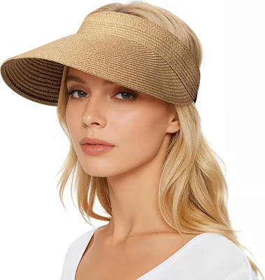 Produktbild von Strohhut Visor, faltbar, UPF 80+, für Sommer