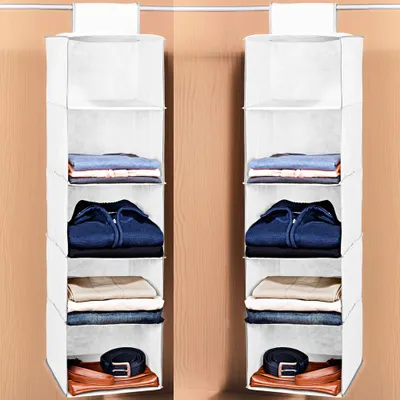 Produktbild von 2x Fächer Hänge Organizer Hängeregal Hängeaufbewahrung Schrank Ordnungssystem