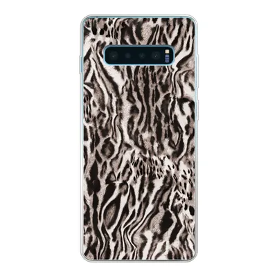 Produktbild von MuchoWow® Handyhülle Schutzhülle Hülle für Samsung Galaxy S10 Lite Pantherdruck - Formen - Schwarz - Braun Silikon Softcase Handy Hülle - Schutz