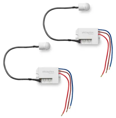 Productafbeelding van Set van 2 inbouwbewegingsmelders buiten IP65 / IP20 360° infrarood sensor