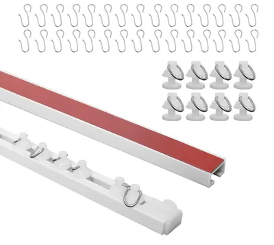 Produktbild von Gardinenstange Vorhangschiene selbstklebend - 5 m - Ohne Bohren - Decke und Wand