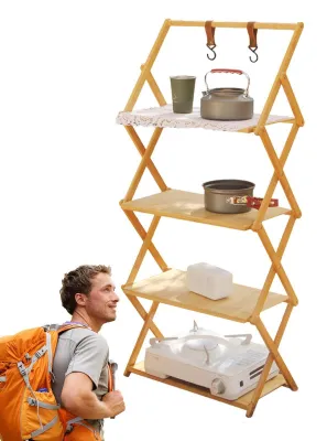 Produktbild von Faltbarer Camping-Aufbewahrungsbox aus Bambus
