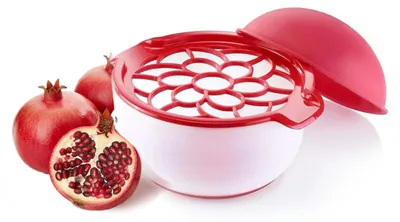 3-in-1 Granatapfel-Entkerner, -Presse und Aufbewahrungsbehälter