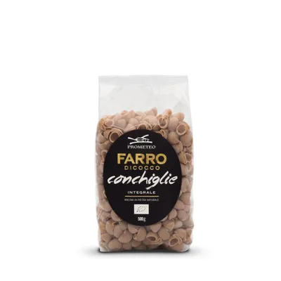 Produktbild von Prometeo Nudeln 500 g Vollkorn aus Hartweizen „Conchiglie” Ökologisch
