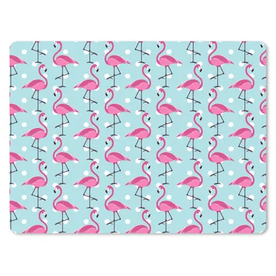 Produktbild von MuchoWow® Mauspad Mousepad Flamingo - Polka dots - Tiere - Muster 40x30 cm - Mousepads - Maus Mat - Pad - Mausunterlage - Anti Rutsch