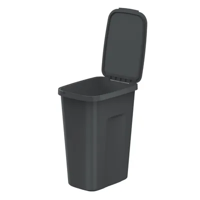 Image de Odpadkový koš COMPACTA Q FLAP PLUS recyklovaný černý, objem 35l