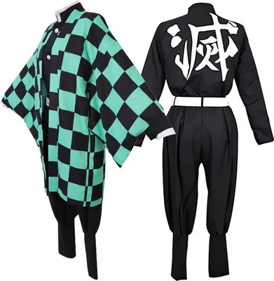 Produktbild von Famanu Cosplay Kostümset Nezuko - Kimono-Outfit für Kinder und Erwachsene, M