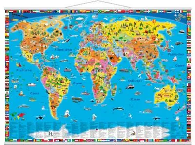 Produktbild von Illustrierte politische Weltkarte