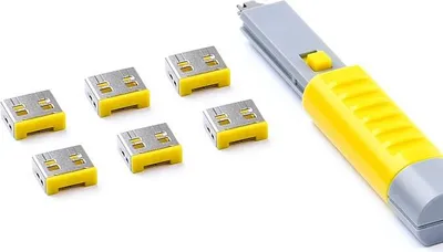 Immagine prodotto di SmartKeeper UL03PKYL SmartKeeper Basic "USB-A Port" Blocker gelb 6 Stk.+Key