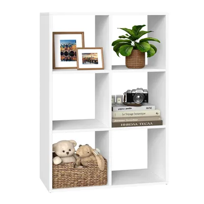 Produktbild von VASAGLE Standregal mit offenen Fächern, 3 Ebenen Würfelregal, Bücherregal für Wohnzimmer, Schlafzimmer, Homeoffice, weiß
