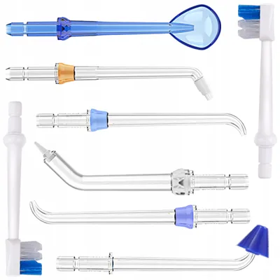 Immagine prodotto di U-SMILER Ugelli di ricambio per idropulsore HF-6, set da 8 accessori per idropulsore, ugelli per l'igiene dentale, apparecchi ortodontici, accessori per idropulsore senza fili