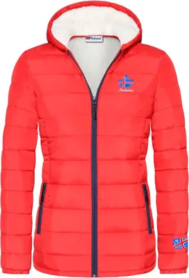 Produktbild von Nebulus Winterjacke mit Teddyfell GLOWFUR Damen, warme Outdoorjacke, praktische & vielseitige Übergangs- & Winterjacke, P4837 - Damen, rot, XXL/44