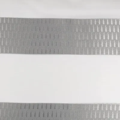 Produktbild von Gardinenstoff Meterware Voile transparent Tivoli Streifen weiß grau 152cm