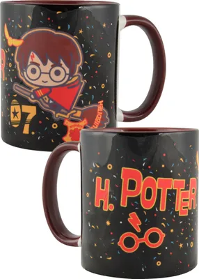 Produktbild von Harry Potter Tasse - Quidditch Hogwarts Kaffeetasse Becher Kaffeebecher aus Keramik Schwarz 320 ml