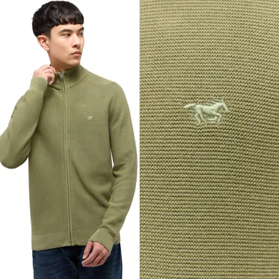 Produktbild von Mustang -Stil Escondido Oil Green 1015476 6273 Männlicher Pullover S