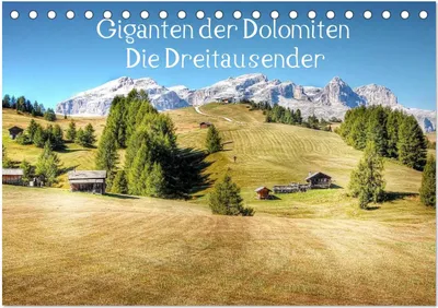 Produktbild von Giganten der Dolomiten - Die Dreitausender (Tischkalender 2025 DIN A5 quer), CALVENDO Monatskalender