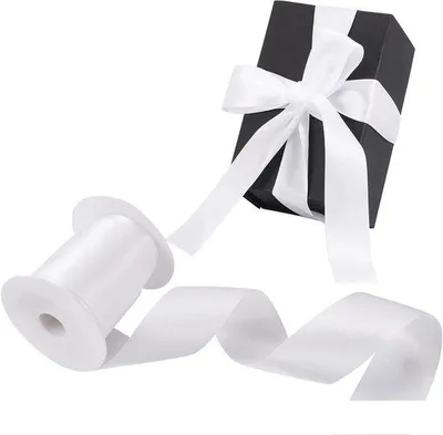 Immagine prodotto di Nastro in raso di poliestere e seta - 10 metri - larghezza 38 mm - per matrimoni e confezioni regalo