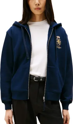 Image de TOMMY HILFIGER GOLD CREST TERRY ZIP THR Blau