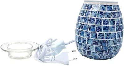 Zdjęcie produktu dla Ręcznie wykonana lampa z mozaikowym wzorem do podgrzewaczy do olejków zapachowych