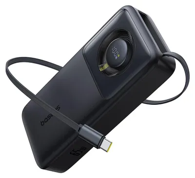 Obrázok produktu pre Baseus PPLSC01-20, 20000 mAh, Lítium polymér (lipo), Power Delivery, 14,8 V, 65 W, Čierna