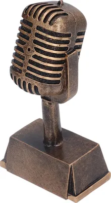 Zdjęcie produktu dla Music Award Trophy Synthetic Resin Decorative Microphone Tabletop Ornament for Home Singing Competition