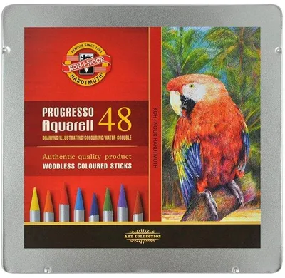 Produktbild von Koh-I-Noor Progresso Aquarellbuntstifte 48 Farben Set