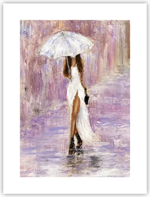 Produktbild von Poster - Poster ohne Rahmen - Frau Regenschirm - 30x40 cm - Wand Bild - Wanddeko - Wandbilder - Kunstposter - Wandposter - Bilder - Kunstdruck - Wanddekoration - Wandbild - P2XPA30x40-3822
