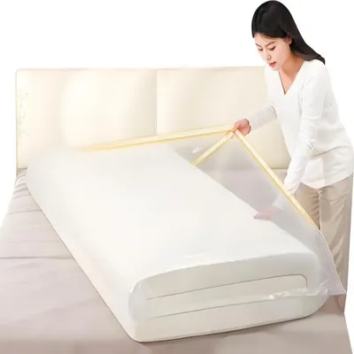 Obrázek produktu pro Vakuový sáček na matrace, vakuový sáček na matrace 220 x 100 cm, vakuový sáček na matrace, uzavíratelný, opakovaně použitelný vakuový úložný sáček