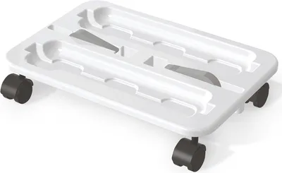 Produktbild von deflecto Caddy-Rollwagen "Stack 'N' Go", weiß