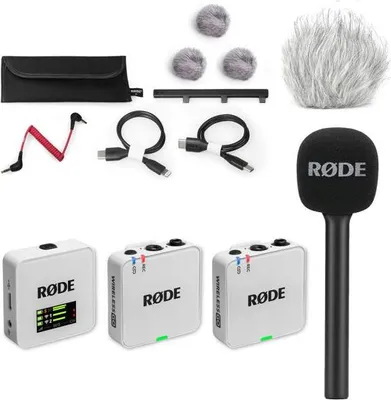 Produktbild von Rode Mikrofon-Funksystem Wireless GO Gen 3 Weiss Interview Set 1
