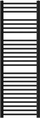 Produktbild von LuxeBath Badheizkörper Sahara, 500x1500 mm, Schwarz, gebogen mit Seitenanschluss, ohne Heizstab