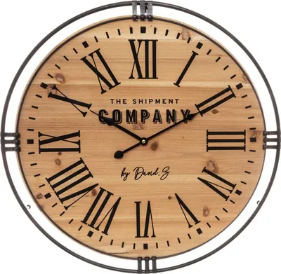 Image de Horloge murale ronde Colonial, bois, Ø 58 cm