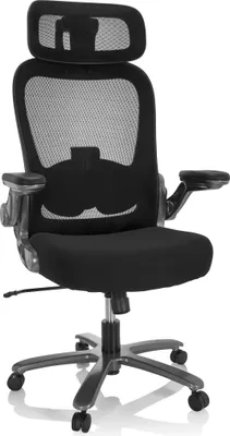 Produktbild von hjh OFFICE XXL Drehstuhl INSTRUCTOR T I PRO Bürostuhl gepolstert bis 220 kg belastbar mit abklappbaren Armlehnen Stoff/Netzstoff für Büro, Zuhause