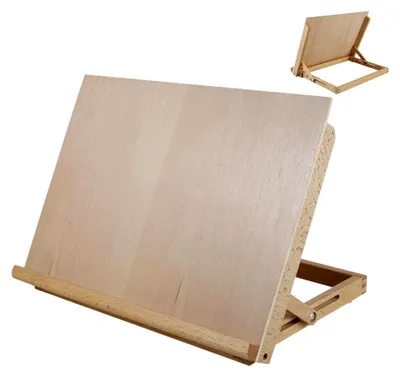 Produktbild von Faltbare Tischstaffelei aus Holz für Zeichenzubehör