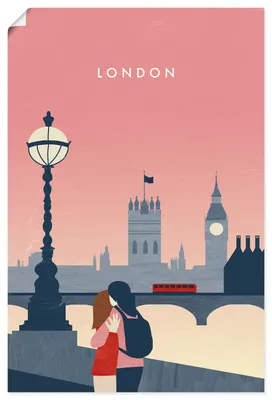 Produktbild von ARTland Poster London Größe: 40x60 cm