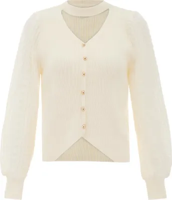 Immagine prodotto di Cardigan da donna NAEMI - lana bianca, XS/S