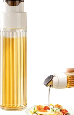 Produktbild von 500 ml Ölflasche mit automatischem Öffnen und Schließen des Deckels, auslaufsicherer Schwerkraft-Öltank, Ölspender Glas, Küchenzubehör