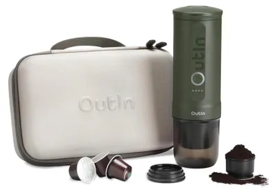 Image de OutIn Nano Espressomaschine Grün Travel Kit