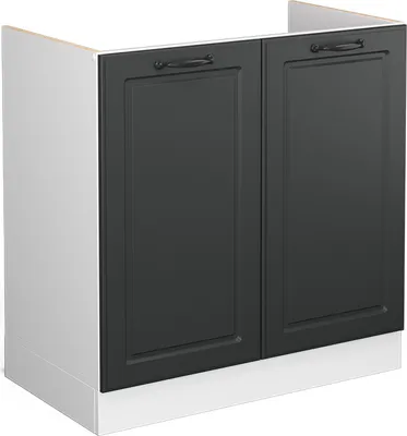 Produktbild von Spülenunterschrank Vicco R-Line Anthrazit Landhaus 80 cm ohne Arbeitsplatte, Model 37236